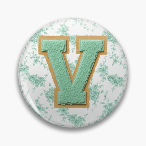 Item preview,  Letter V Green Floral Paper Cutout designed and sold by ITCHAWAWAA.