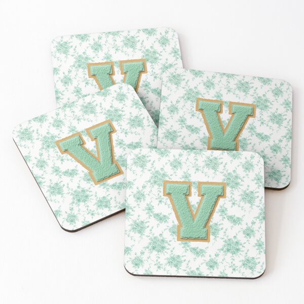 Item preview,  Letter V Green Floral Paper Cutout designed and sold by ITCHAWAWAA.