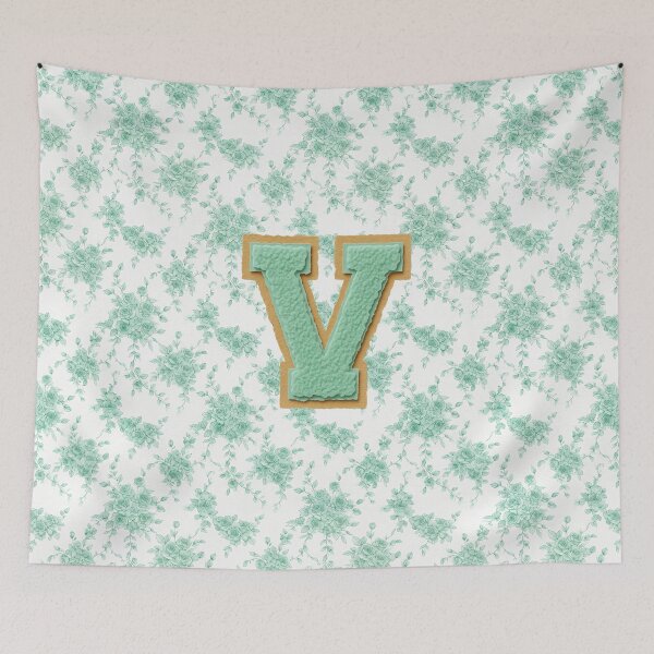 Item preview,  Letter V Green Floral Paper Cutout designed and sold by ITCHAWAWAA.