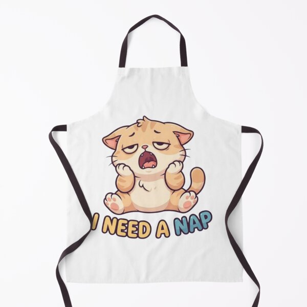 Item preview, I Need a Nap Sleepy Cat – Funny Yawning Kitten Cartoon designed and sold by PrintforDesign.