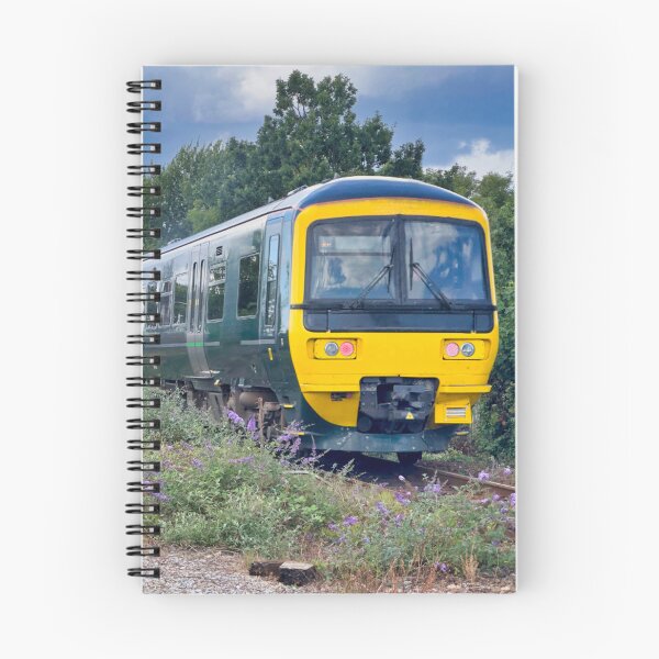 Item preview, Green Passenger Train in Countryside Wildflowers Photography designed and sold by leonwoods.