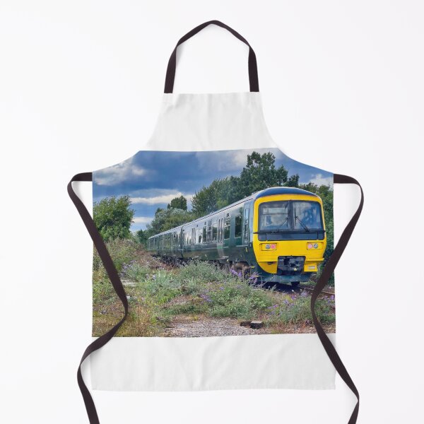 Item preview, Green Passenger Train in Countryside Wildflowers Photography designed and sold by leonwoods.