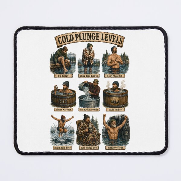 Item preview, Cold Plunge Levels Funny Ice Bath Evolution - From Toe Tester To Plunge Veteran designed and sold by Neurospicy Trolls.