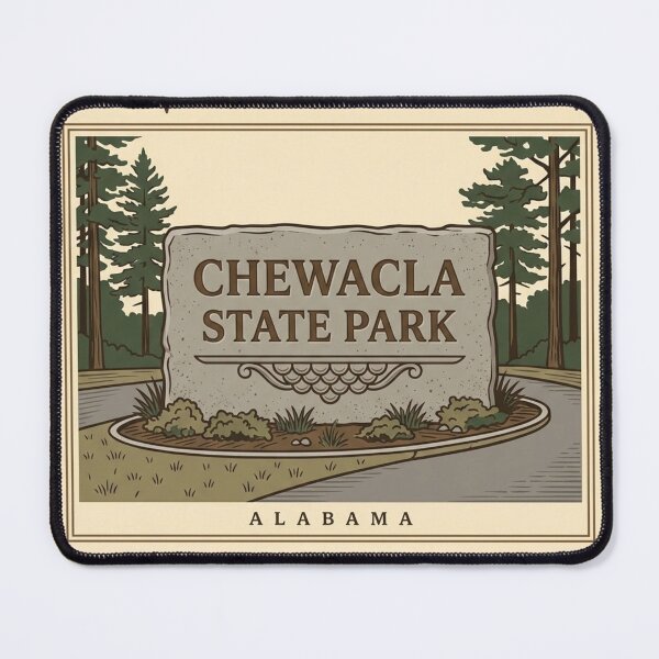 Artikelvorschau, Schild des Chewacla State Park, Alabama entworfen und verkauft von DetourDgn.