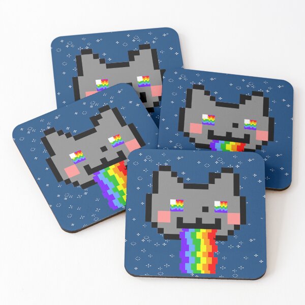 Item preview, Original Nyan Cat Pixel Art Y2K Retro Internet Aesthetic V3 designed and sold by TrxshWear.