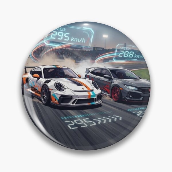 Item preview, High-Speed Track Battle: Porsche vs. Civic R Speed HUD designed and sold by redkat-4.