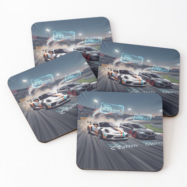 Item preview, High-Speed Track Battle: Porsche vs. Civic R Speed HUD designed and sold by redkat-4.