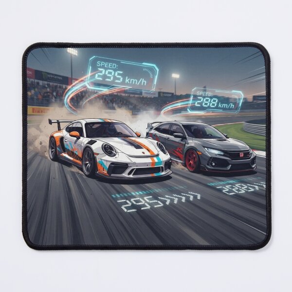 Item preview, High-Speed Track Battle: Porsche vs. Civic R Speed HUD designed and sold by redkat-4.