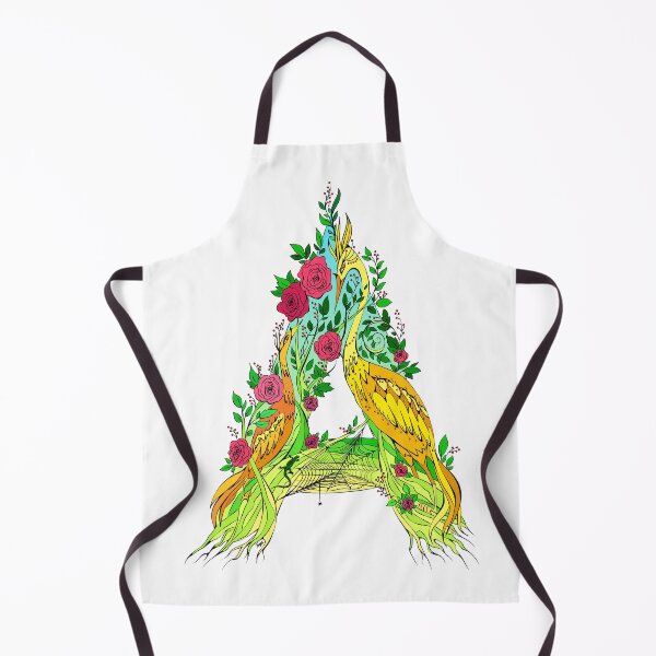 Item preview, Floral Letter A with Birds designed and sold by Ekaterina Biserova.