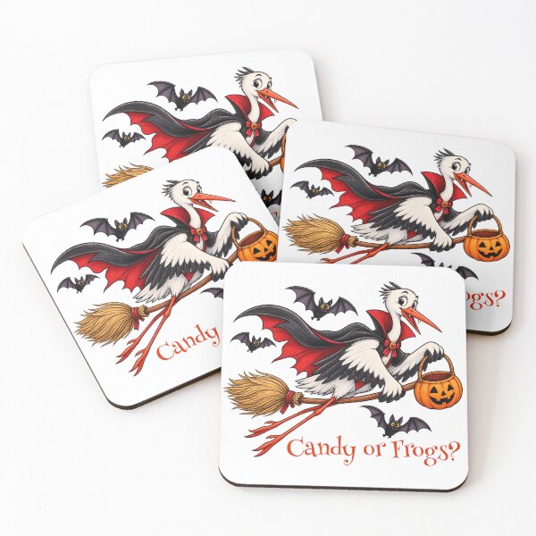 Item preview, Candy or Frogs? – Funny Vampire Stork Halloween Design designed and sold by Buli89.