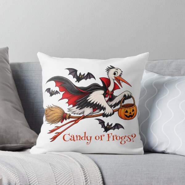 Item preview, Candy or Frogs? – Funny Vampire Stork Halloween Design designed and sold by Buli89.