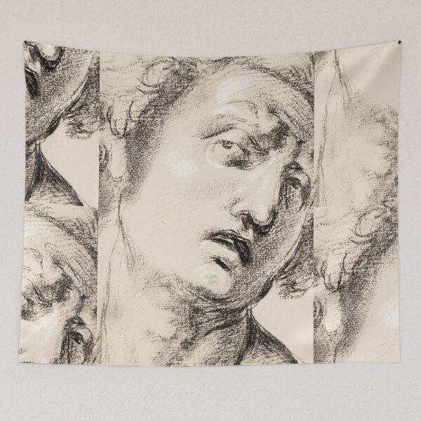 Item preview, Expressive Charcoal Head Study Renaissance designed and sold by artofuniverse.