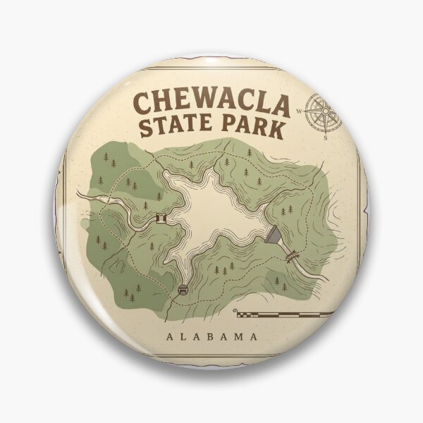 Item preview, Chewacla State Park Map Alabama designed and sold by DetourDgn.