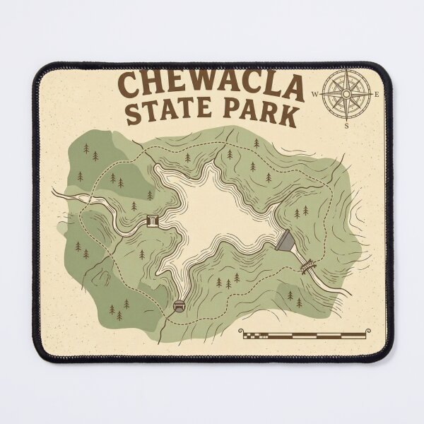 Item preview, Chewacla State Park Map Alabama designed and sold by DetourDgn.