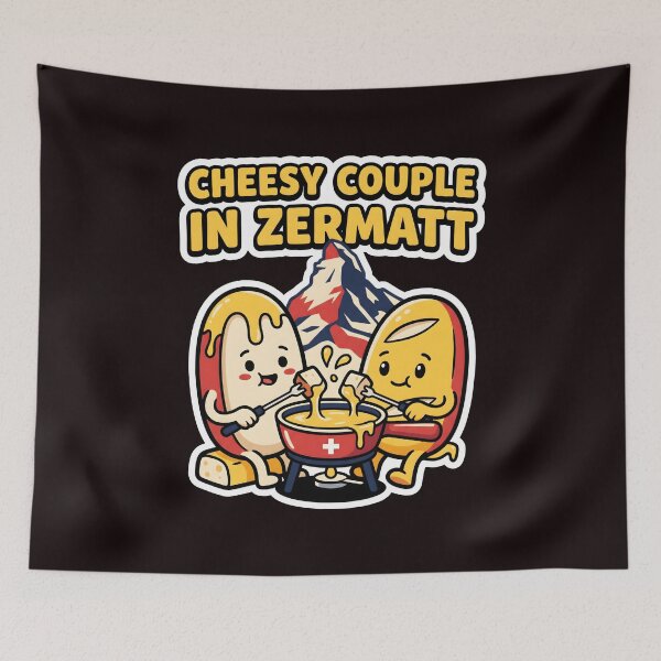 Item preview, Swiss Cheese Fondue Art - Funny Kawaii Travel Gift designed and sold by SplashTastic.