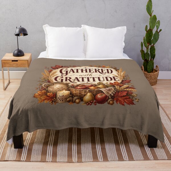Aperçu de l'œuvre Réunis avec gratitude – Motif familial de la récolte d'automne créée et vendue par astersgraphics.