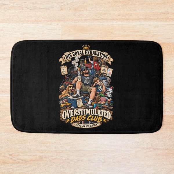 Item preview, His Royal Exhaustion Overstimulated Dads Club - Funny Dad Life Ruling On 4% Battery designed and sold by Neurospicy Trolls.