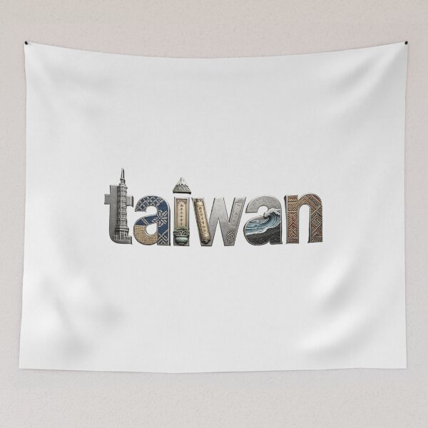 Item preview, Taiwan Travel Typography – Traditional Culture & Island Heritage designed and sold by VladisWorld.