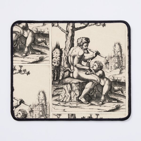 Item preview, Satyr Teaching Youth the Flute designed and sold by artofuniverse.