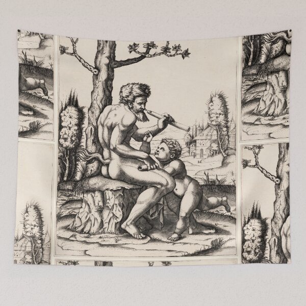 Item preview, Satyr Teaching Youth the Flute designed and sold by artofuniverse.