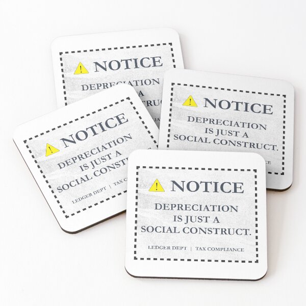 Item preview, Depreciation Is A Social Construct Vintage Tax Stamp designed and sold by VTineDesigns.