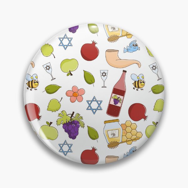 Item preview, Cute Rosh Hashanah Seamless Pattern - Jewish New Year Doodle designed and sold by AnnaDesertArt.