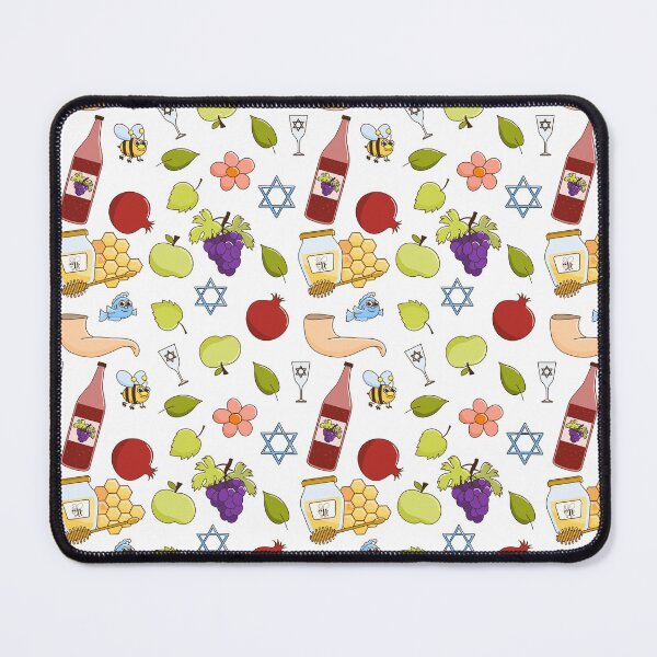 Item preview, Cute Rosh Hashanah Seamless Pattern - Jewish New Year Doodle designed and sold by AnnaDesertArt.
