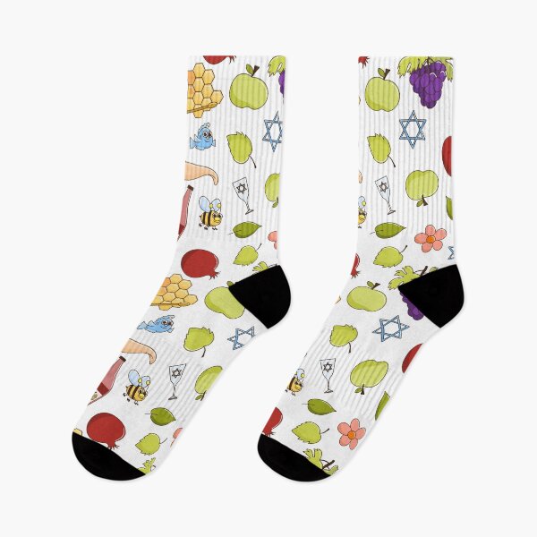 Item preview, Cute Rosh Hashanah Seamless Pattern - Jewish New Year Doodle designed and sold by AnnaDesertArt.