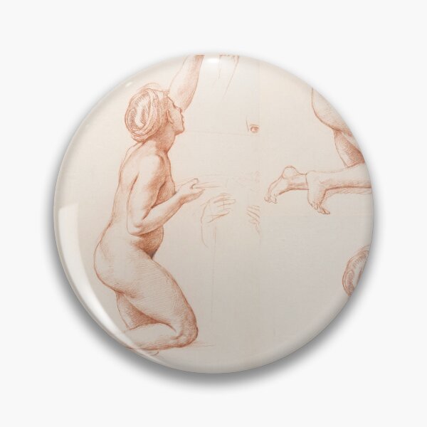Item preview, Kneeling Nude Figure Sanguine Study designed and sold by artofuniverse.