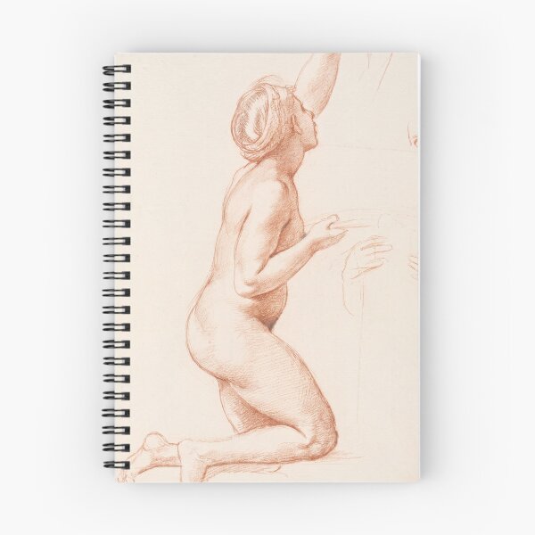 Item preview, Kneeling Nude Figure Sanguine Study designed and sold by artofuniverse.