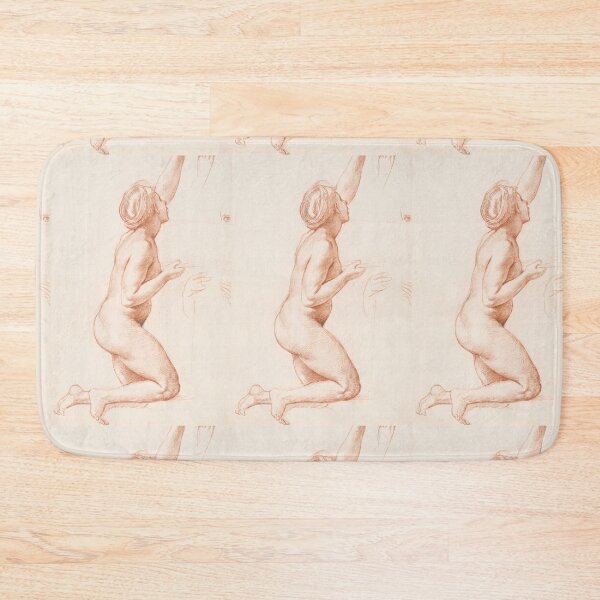 Item preview, Kneeling Nude Figure Sanguine Study designed and sold by artofuniverse.
