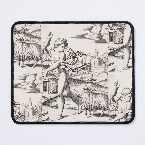 Item preview, Nude Youth With Goat and Lantern designed and sold by artofuniverse.