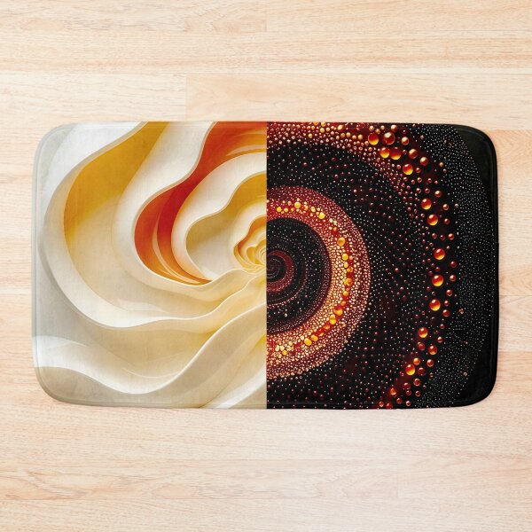 Item preview, Abstract Duality in Cream and Chocolate designed and sold by Vicky Brago-Mitchell®.