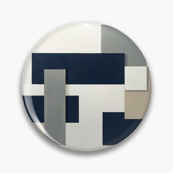 Item preview, Indigo Blocks – Architectural Geometric Abstract Art Print designed and sold by Zaramodo.