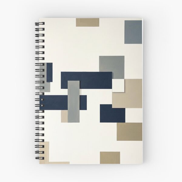 Item preview, Indigo Blocks – Architectural Geometric Abstract Art Print designed and sold by Zaramodo.