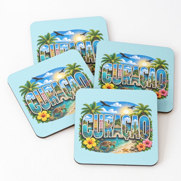 Item preview, Curacao Tropical 3D Typography designed and sold by Myra365Art.