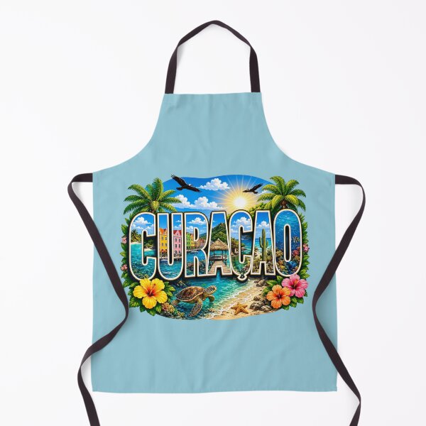 Item preview, Curacao Tropical 3D Typography designed and sold by Myra365Art.