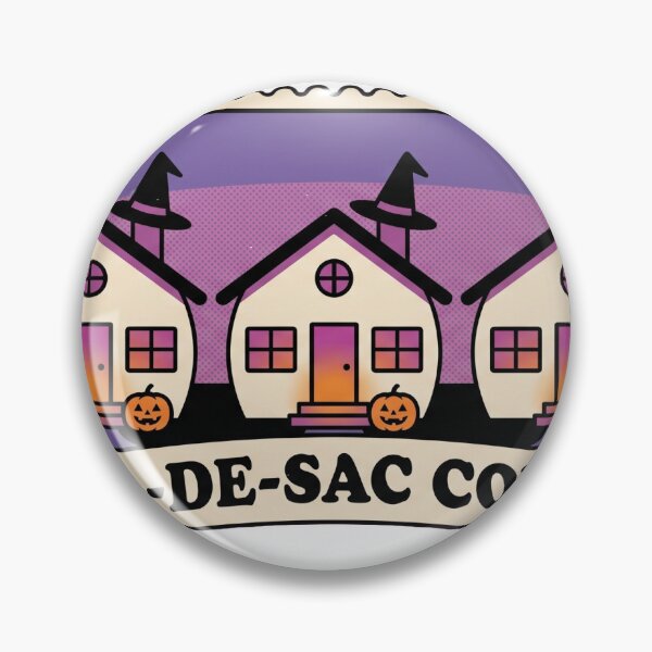 Item preview, Cul-de-Sac Coven Suburban Halloween Postcard Art designed and sold by Ninjacatoff.