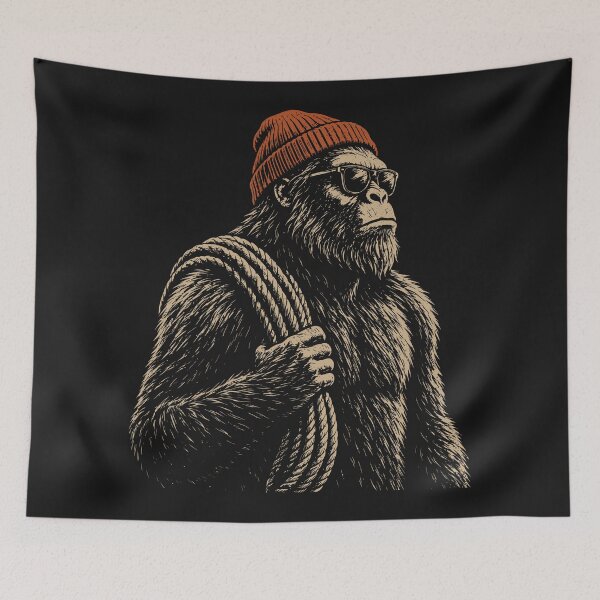Item preview, Bigfoot Beanie Mountain Climber Vintage Outdoorsy designed and sold by Y-Vibes.