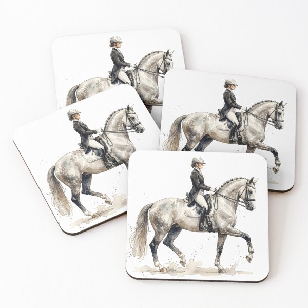 Item preview, Elegant Grey Dressage Horse Watercolor designed and sold by Rutvain.