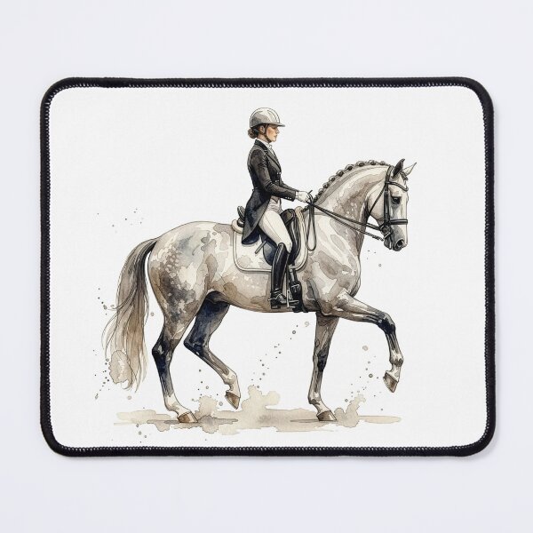Item preview, Elegant Grey Dressage Horse Watercolor designed and sold by Rutvain.