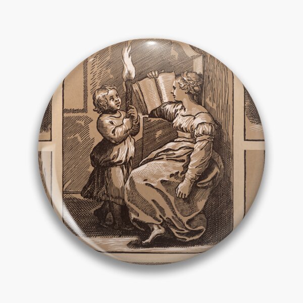 Item preview, Woman Reading by Torchlight With Child designed and sold by artofuniverse.