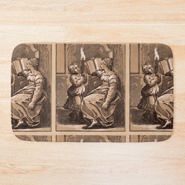 Item preview, Woman Reading by Torchlight With Child designed and sold by artofuniverse.