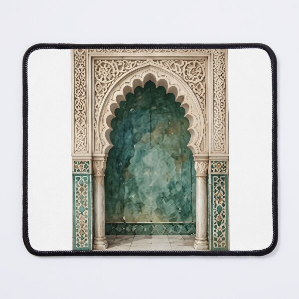Item preview, Traditional Moroccan Arch Door Zellige Pattern designed and sold by RisingSunStyle.