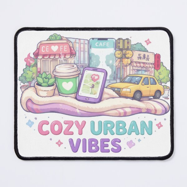 Item preview, Cozy Urban Vibes Cute City Cafe Aesthetic | Coffee, Taxi & Travel Lover Sticker designed and sold by Sepia soul.