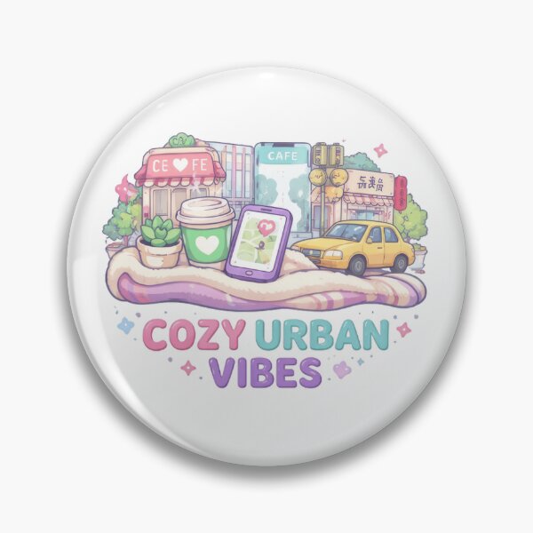 Item preview, Cozy Urban Vibes Cute City Cafe Aesthetic | Coffee, Taxi & Travel Lover Sticker designed and sold by Sepia soul.