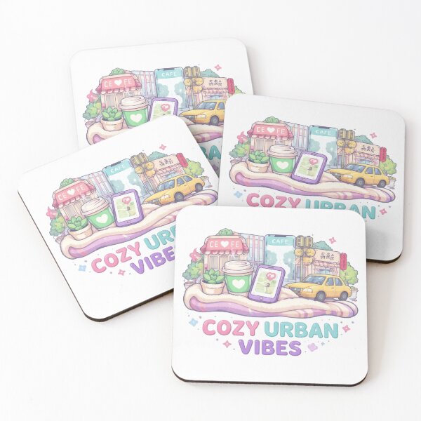 Item preview, Cozy Urban Vibes Cute City Cafe Aesthetic | Coffee, Taxi & Travel Lover Sticker designed and sold by Sepia soul.