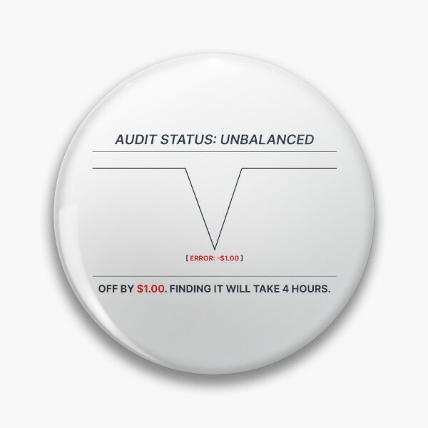 Item preview, Off By One Dollar Corporate Accountant Audit Panic designed and sold by VTineDesigns.