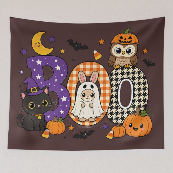 Item preview, Boo Letter Block Shirt | Cute Animal Halloween Design designed and sold by MOCH- ART.