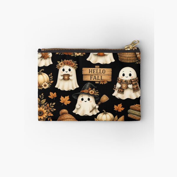 Item preview, Adorable autumn ghosts and vintage pumpkins designed and sold by BriSher.